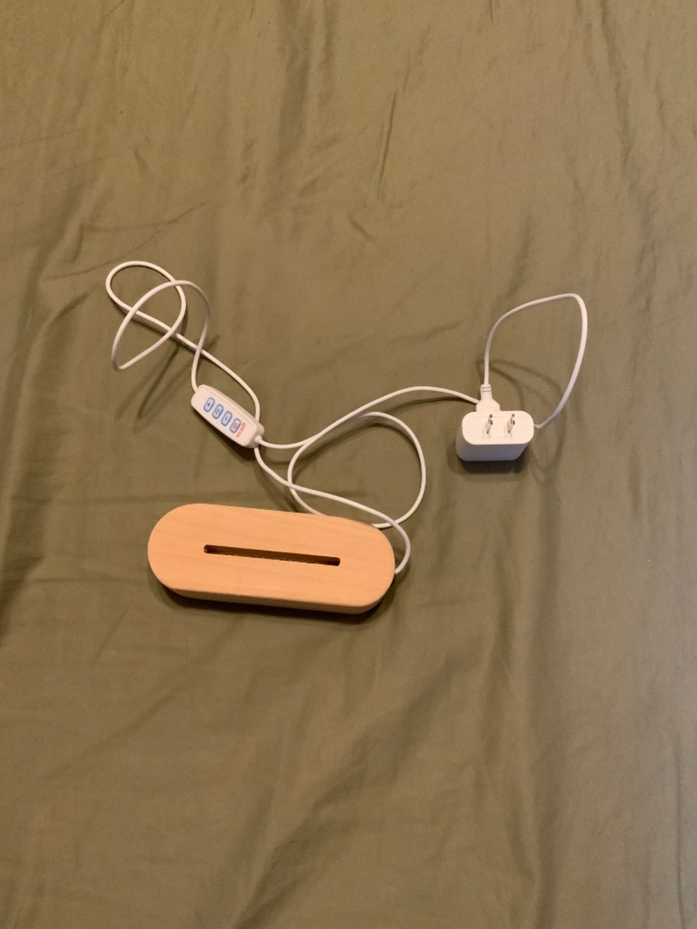 Multicolour LED Beech Wood Light Base | USB Acrylic Display Stand